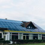 Ein Baustelle für eine Solaranlage