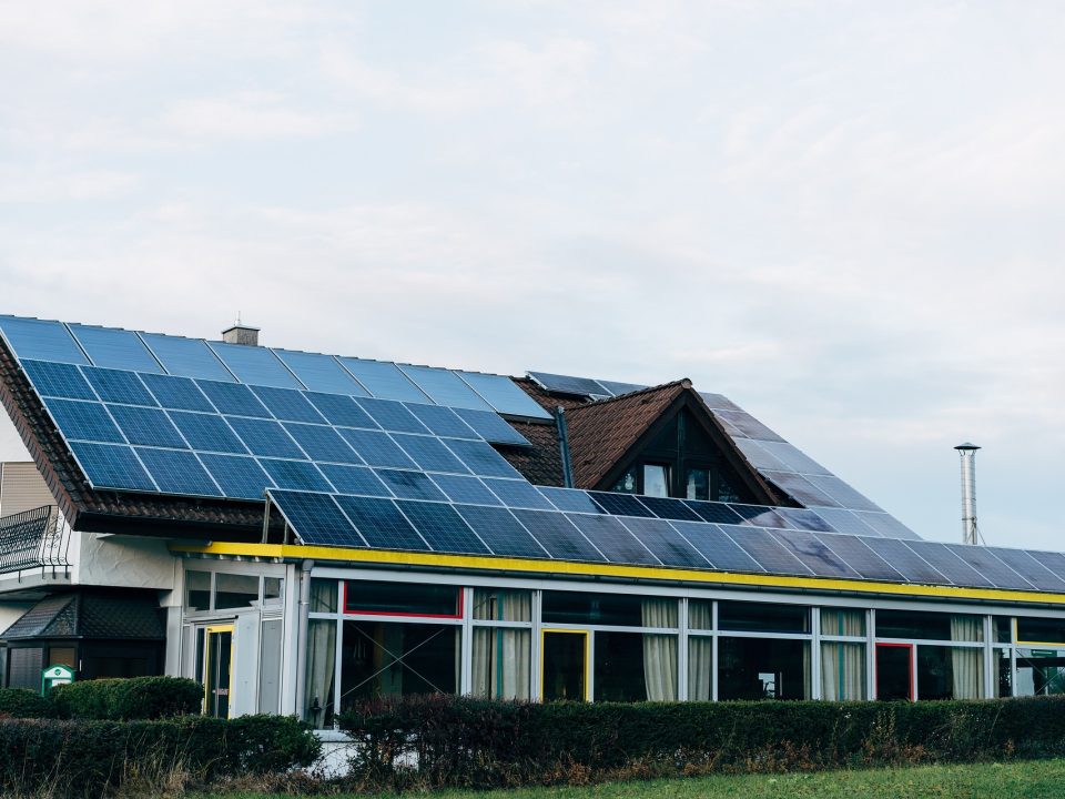 Ein Baustelle für eine Solaranlage